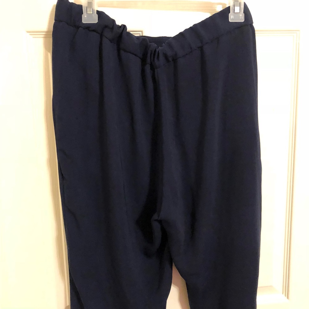 Navy high waisted dress pants